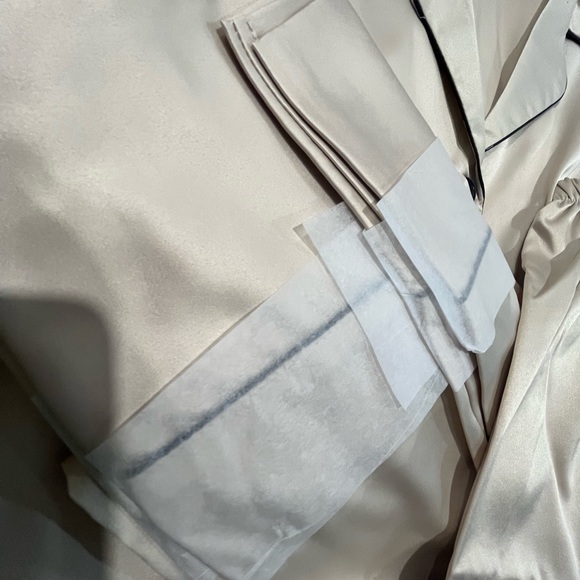 NEW Satin PJ’s in Champagne With Black Piping. - Picture 6 of 11